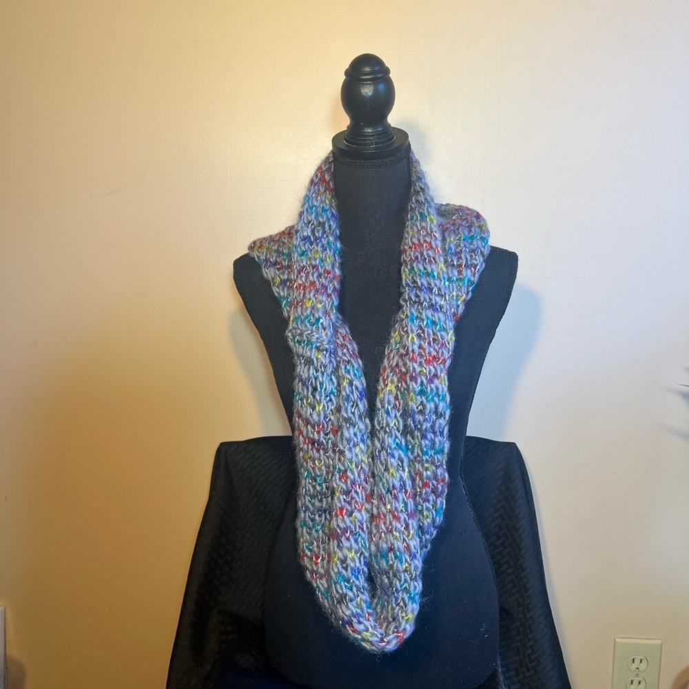 Colorful Knit Infinity Scarf